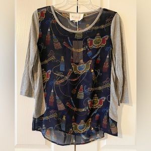 Two by Vince Camuto Blouse - Navy/Gray
